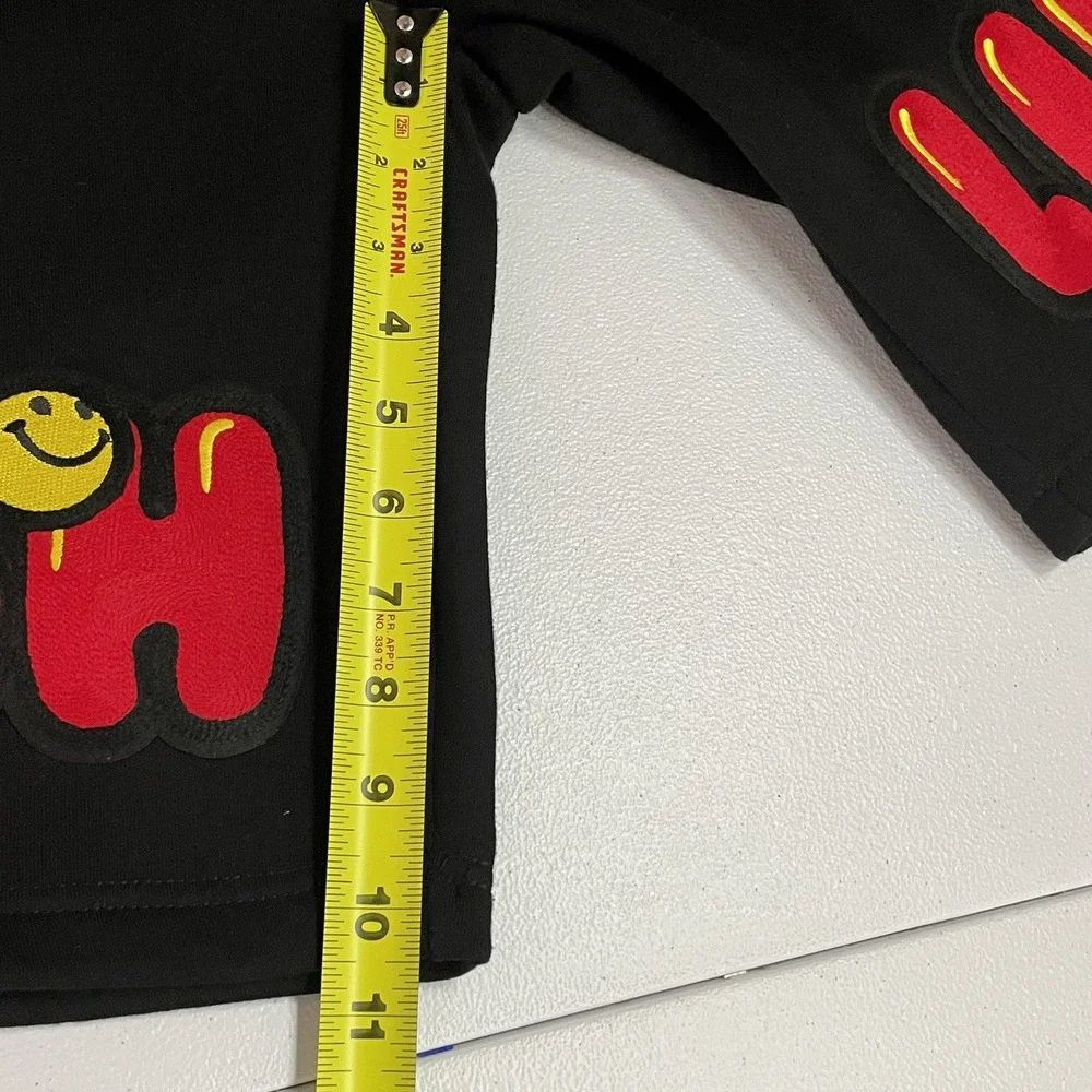 Roku Studio High Life Cartoon Graphic Fleece Shorts Mens L Streetwear Embroidery